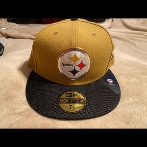 NewEra 59Fifty Pitts Steelers NFL Fitted Sz 7 1/8